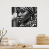 Schöne Afrikanerin Poster (Küche)