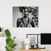 Schöne Afrikanerin Poster (Heimbüro)