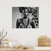 Schöne Afrikanerin Poster (Küche)