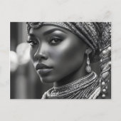 Schöne Afrikanerin Postkarte (Vorderseite)