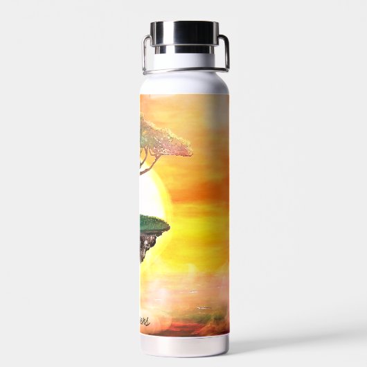 Schöne afrikanische Akacia Tree Trinkflasche (Rückseite)