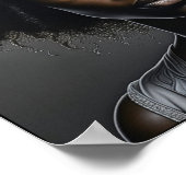 Schöne afrikanische Amerikanerin Ai Art Poster (Ecke)