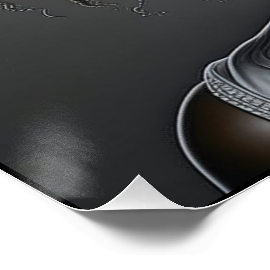 Schöne afrikanische Amerikanerin Ai Art Poster (Ecke)