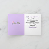 Schöne afrikanische Amerikanerin zum Geburtstag Dankeskarte (Innenseite)