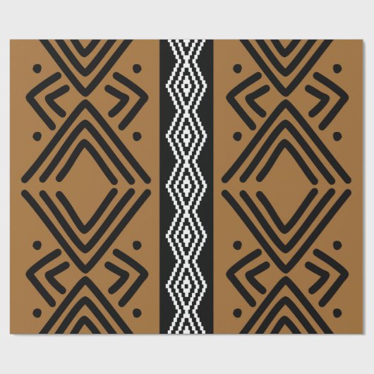 Schöne afrikanische Bogolan-Geschenkwrap Geschenkpapier (Flach)