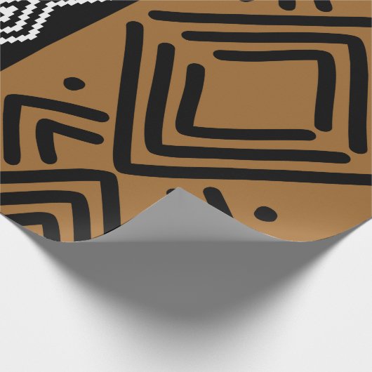 Schöne afrikanische Bogolan-Geschenkwrap Geschenkpapier (Ecke)