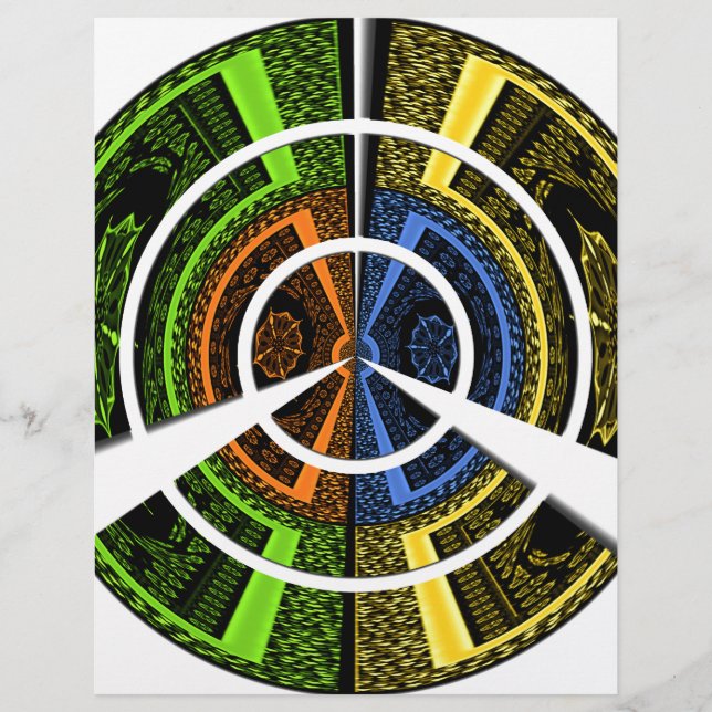 Schöne afrikanische farbenfrohe Circular Illustrat (Vorderseite)