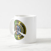 Schöne afrikanische farbenfrohe Circular Illustrat Kaffeetasse (Vorderseite Links)