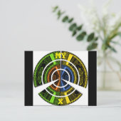 Schöne afrikanische farbenfrohe Circular Illustrat Postkarte (Stehend Vorderseite)