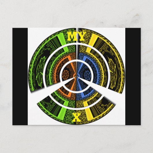 Schöne afrikanische farbenfrohe Circular Illustrat Postkarte (Vorderseite)