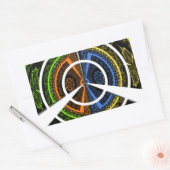 Schöne afrikanische farbenfrohe Circular Illustrat Rechteckiger Aufkleber (Umschlag)