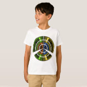 Schöne afrikanische farbenfrohe Circular Illustrat T-Shirt (Vorne ganz)