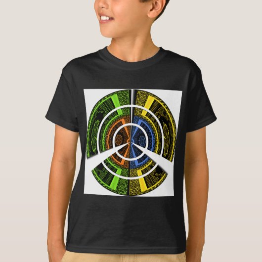 Schöne afrikanische farbenfrohe Circular Illustrat T-Shirt (Vorderseite)