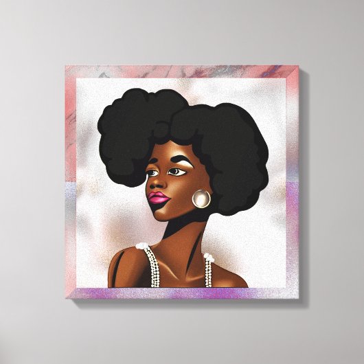 Schöne afrikanische Frau Canvas Print Leinwanddruck (Vorderseite)
