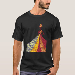 Schöne afrikanische Frau Grafik T-Shirt