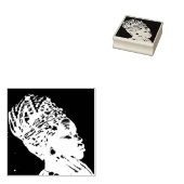 Schöne afrikanische Frau Gummistempel (Stempel)