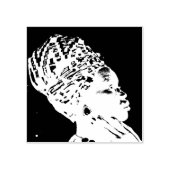 Schöne afrikanische Frau Gummistempel (Prägung)