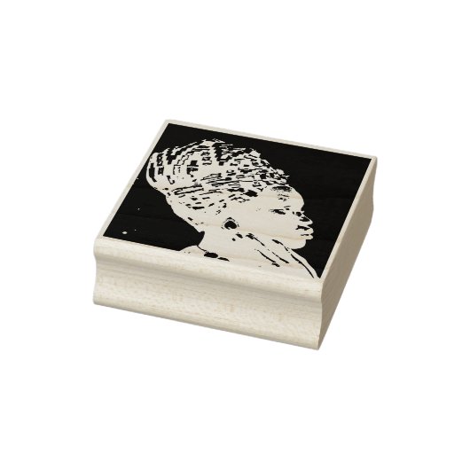 Schöne afrikanische Frau Gummistempel (Stempel)