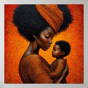 Schöne afrikanische Frau Poster