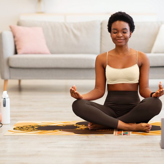 Schöne afrikanische Frauen Kunst Yogamatte