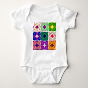 Schöne afrikanische karierte Kunst-Drucke Baby Strampler