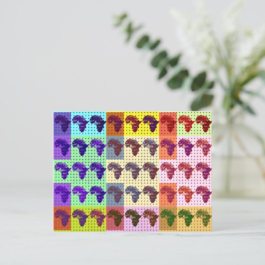 Schöne Afrikanische Karte Checkered Pap Art ethnis (Stehend Vorderseite)