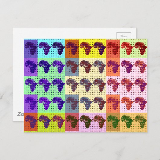 Schöne Afrikanische Karte Checkered Pap Art ethnis (Vorne/Hinten)