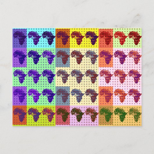 Schöne Afrikanische Karte Checkered Pap Art ethnis (Vorderseite)