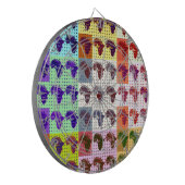 Schöne Afrikanische Karte Checkered Pap Art ethnis Dartscheibe (Vorderseite Links)