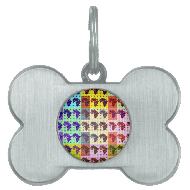 Schöne Afrikanische Karte Checkered Pap Art ethnis Tiermarke (Vorderseite)