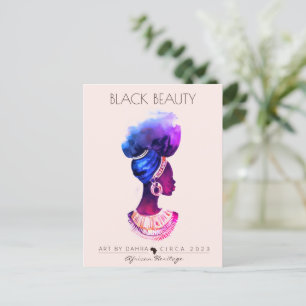 SCHÖNE AFRIKANISCHE QUEEN POSTKARTE