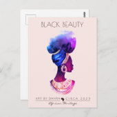 SCHÖNE AFRIKANISCHE QUEEN POSTKARTE (Vorne/Hinten)