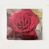 Schöne afrikanische Rote Rose Wandteppich (Vorderseite (Horizontal))