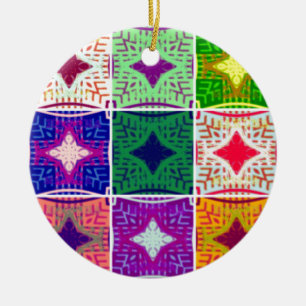 Schöne afrikanische Schachkunst Print Keramik Ornament