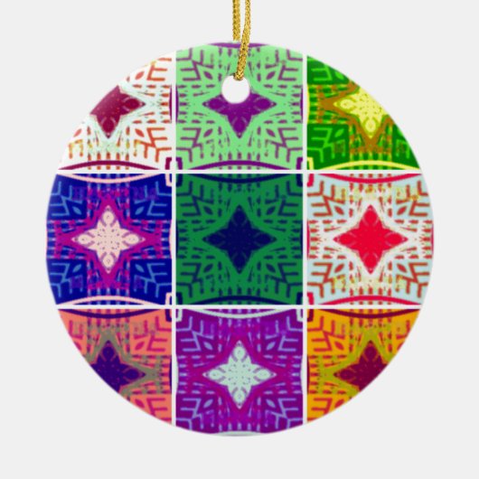 Schöne afrikanische Schachkunst Print Keramik Ornament (Vorne)