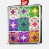 Schöne afrikanische Schachkunst Print Ornament Aus Metall (Links)