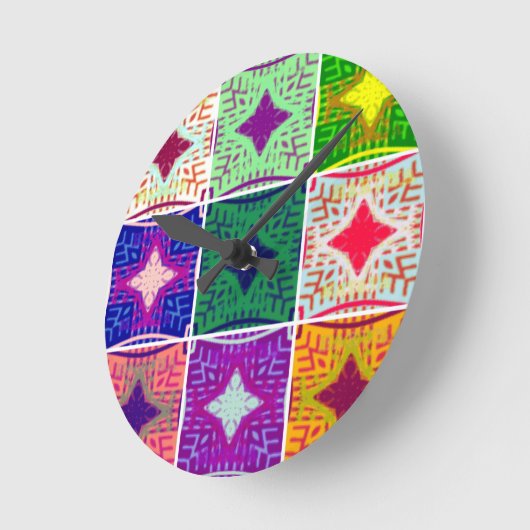 Schöne afrikanische Schachkunst Print Runde Wanduhr (Winkel)