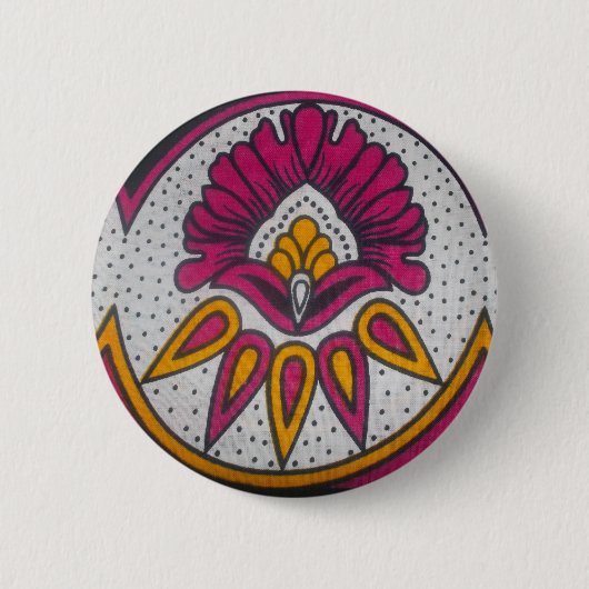 Schöne afrikanische Stoffe Motif Kunst, Dichtung u Button (Vorderseite)