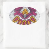 Schöne afrikanische Stoffe Motif Kunst, Dichtung u Ovaler Aufkleber (Tasche)