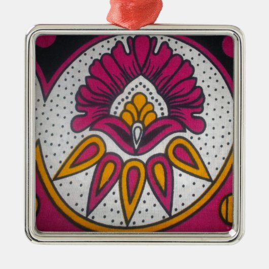 Schöne afrikanische Stoffe Motif Kunst, Dichtung u Silbernes Ornament (Vorne)