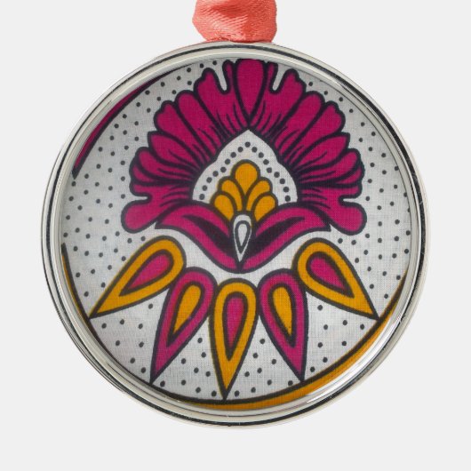 Schöne afrikanische Stoffe Motif Kunst, Dichtung u Silbernes Ornament (Vorne)