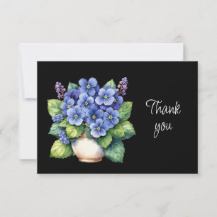 Schöne Afrikanische Veilchen Blumen Danke Karte