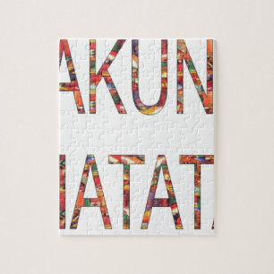 Schöne afrikanische Vintage-Farben Hakuna Matata K Puzzle