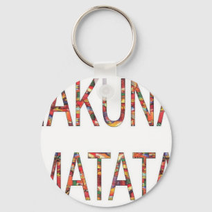 Schöne afrikanische Vintage-Farben Hakuna Matata K Schlüsselanhänger