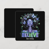 Schöne Afro Frau Black Queen Pracht Tribut Einladung (Vorne/Hinten)