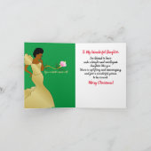 Schöne Afroamerikaner-Weihnachtskarte Dankeskarte (Innenseite)