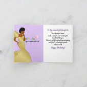 Schöne Afroamerikanerin-Geburtstagskarte Dankeskarte (Innenseite)