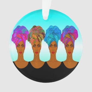 Schöne afroamerikanische Frau Ornament