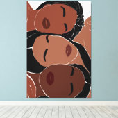 Schöne afroamerikanische Frauenförderung Leinwanddruck (Insitu (Holzboden))