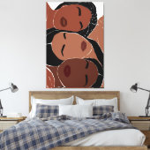 Schöne afroamerikanische Frauenförderung Leinwanddruck (Insitu (Schlafzimmer))